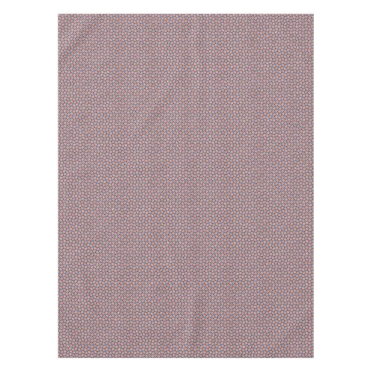 Nappe Fleurs bleues sur fond rose et marron (Devant)