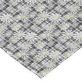 Nappe Fleurs chamomiques blanches sur à damiers noir bla (Angle)