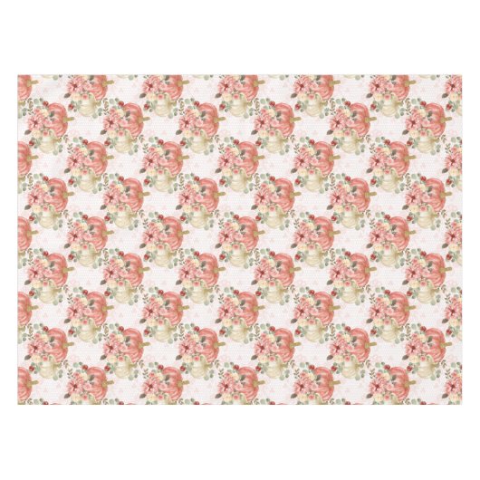 Nappe Fleurs Citrouille Beehive Motif Décorations de fêt (Devant (Horizontal))