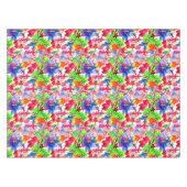 Nappe Fleurs Colorées Élégantes Et Oiseaux De Perroquet (Devant (Horizontal))