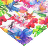 Nappe Fleurs Colorées Élégantes Et Oiseaux De Perroquet (Angle)