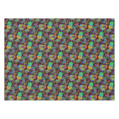 Nappe Fleurs colorées rétro Motif Faux perles de verre (Devant (Horizontal))