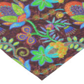 Nappe Fleurs colorées rétro Motif Faux perles de verre (Angle)