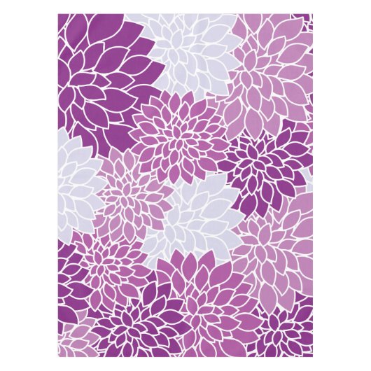 Nappe Fleurs Dahlia, Motif De Fleurs, Dahlia Violet (Devant)