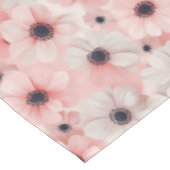 Nappe Fleurs d'anémone roses et blanches douces (Angle)