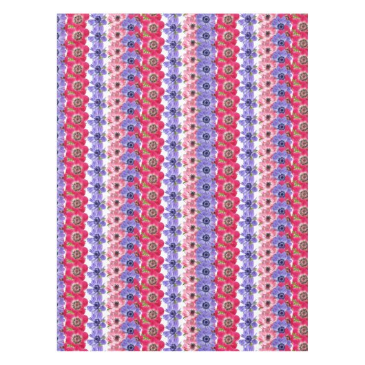 Nappe Fleurs d'anémones élégant rectangle floral (Devant)