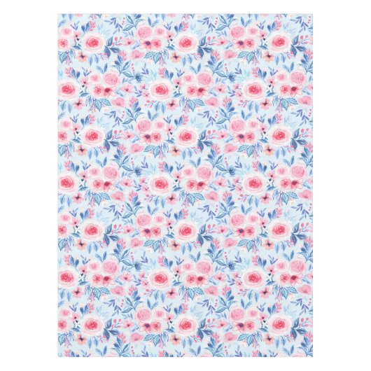 Nappe Fleurs d'aquarelle et feuilles 2 (Devant)