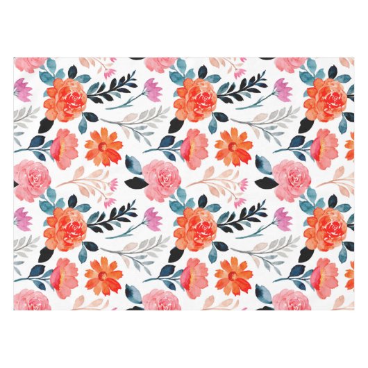 Nappe Fleurs d'aquarelle orange (Devant (Horizontal))