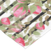 Nappe Fleurs d'aquarelle rose rose roses romes florales (Angle)