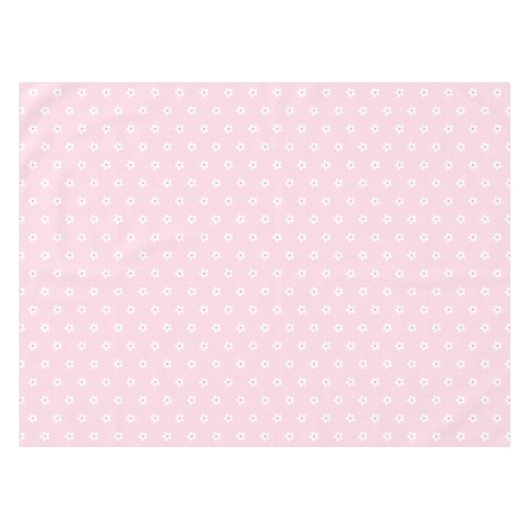 Nappe Fleurs de cerises blanches sur rose (Devant (Horizontal))