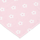 Nappe Fleurs de cerises blanches sur rose (Angle)