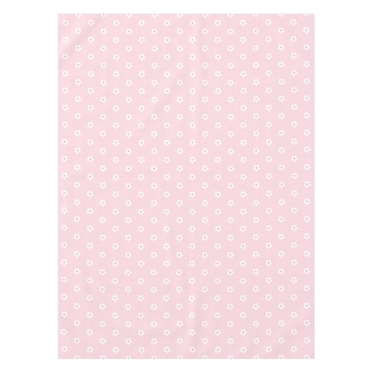 Nappe Fleurs de cerises blanches sur rose (Devant)