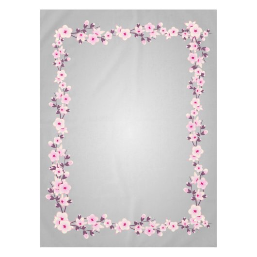 Nappe Fleurs De Cerisier Rose Gris (Devant)