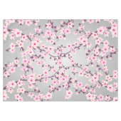 Nappe Fleurs de cerisier rose gris Asie Floral (Devant (Horizontal))