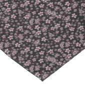 Nappe Fleurs de cerisier roses sur fond noir (Angle)