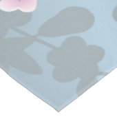 Nappe Fleurs de cerisiers bleus roses et sombres (Angle)