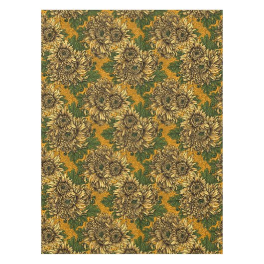 Nappe Fleurs de chrysanthème jaune (Devant)