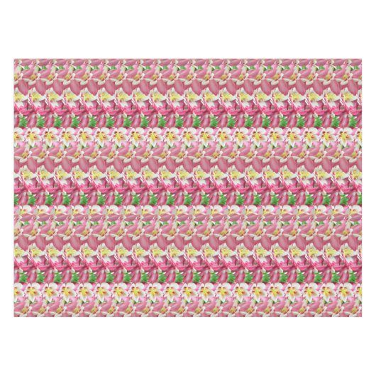 Nappe Fleurs de colonne élégant rectangle floral (Devant (Horizontal))