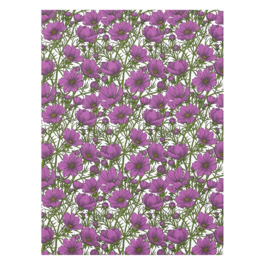 Nappe Fleurs de cosmos violet (Devant)