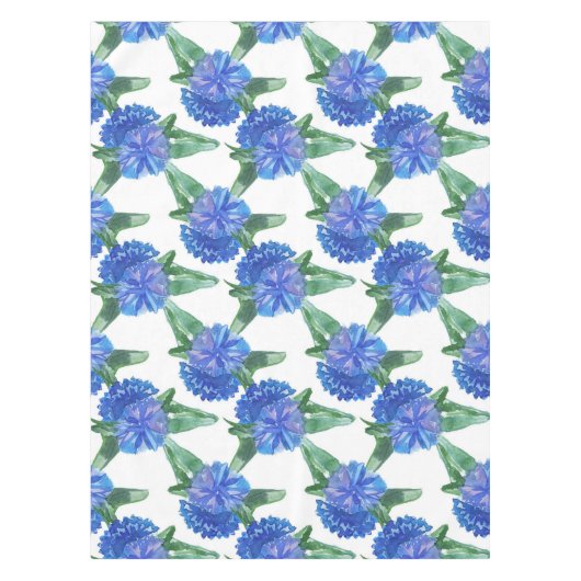 Nappe fleurs de couleur d'eau (Devant)