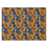 Nappe Fleurs de fleurs et fleurs de pavot orange (Devant (Horizontal))