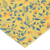 Nappe Fleurs de gribouillis en bleu et jaune (Angle)