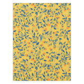 Nappe Fleurs de gribouillis en bleu et jaune (Devant)