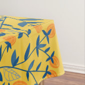 Nappe Fleurs de gribouillis en bleu et jaune (In Situ)