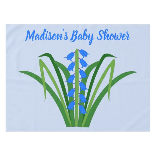 Nappe Fleurs de Jacinthe Baby Boy Shower de Printemps (Devant (Horizontal))