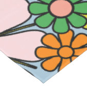 Nappe Fleurs de Jardin Rétro 60s les années 70 Printemps (Angle)
