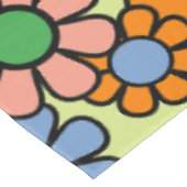 Nappe Fleurs de Jardin Rétro 60s les années 70 Printemps (Angle)