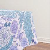 Nappe Fleurs de jardin rétro en bleu et violet (In Situ)