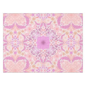 Nappe Fleurs de jardin rétro en rose (Devant (Horizontal))