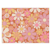 Nappe Fleurs de Jardin Rétro Super 60s les années 70 mot (Devant (Horizontal))