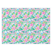 Nappe Fleurs de lapins de printemps de Pâques Preppy (Devant (Horizontal))