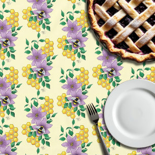 Nappe Fleurs de lavande de bourdon Jaune