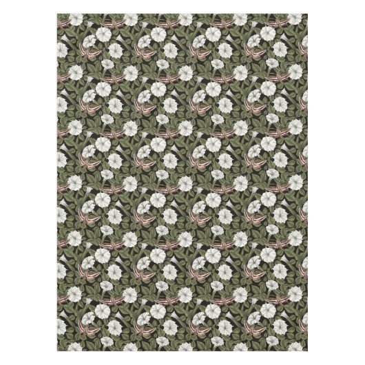 Nappe Fleurs de lune et sphinx Mois (Devant)