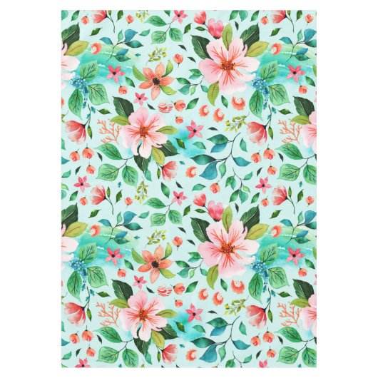 Nappe Fleurs de mer colorées motif (Devant)