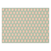 Nappe Fleurs de nénuphar rose sur fond vert laurier (Devant (Horizontal))