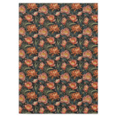 Nappe Fleurs de pivoine orange foncé et moody (Devant)