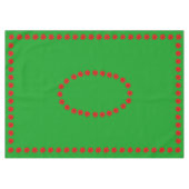 Nappe Fleurs de Poinsettia sur fond vert (Devant (Horizontal))