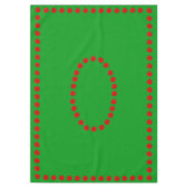 Nappe Fleurs de Poinsettia sur fond vert (Devant)