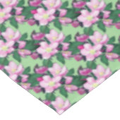 Nappe Fleurs de pommier sur fond vert clair (Angle)