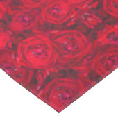 Nappe Fleurs de roses rouges avec gouttelettes - photogr (Angle)