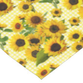 Nappe Fleurs de soleil brillantes sur le blanc jaune chè (Angle)