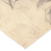 Nappe Fleurs de soleil et papillon - Papier vieilli rust (Angle)