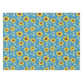 Nappe Fleurs de soleil jaune vert feuille bleu arrière - (Devant (Horizontal))