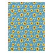Nappe Fleurs de soleil jaune vert feuille bleu arrière - (Devant)