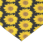 Nappe Fleurs de soleil jaune vif sur noir (Angle)