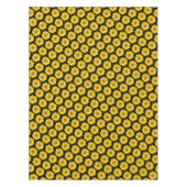 Nappe Fleurs de soleil jaune vif sur noir (Devant)